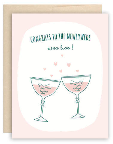 Champagne Newlyweds Card