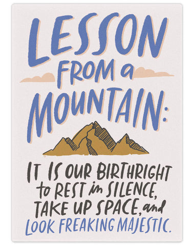Lesson From A Mountain Magnet