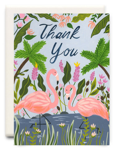 Bright Flamingo Thank You Card