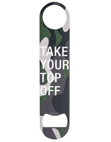 Take Your Top Off Camo Bottle Opener