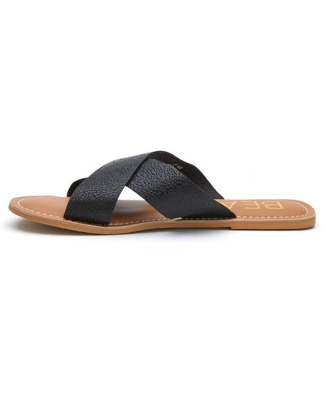 Pebble Black Stingray Sandals