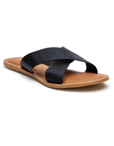 Pebble Black Stingray Sandals