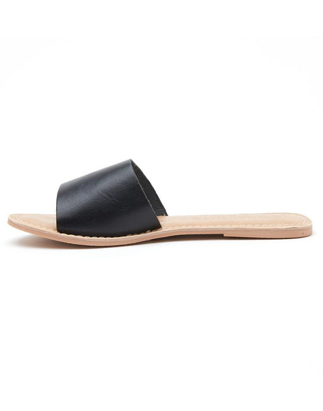 Cabana Black Leather Sandals