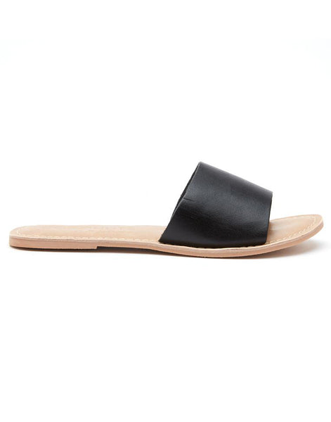 Cabana Black Leather Sandals