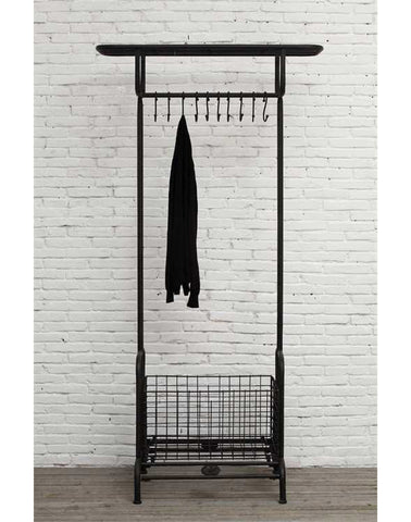 Tall Metal Rack with Basket