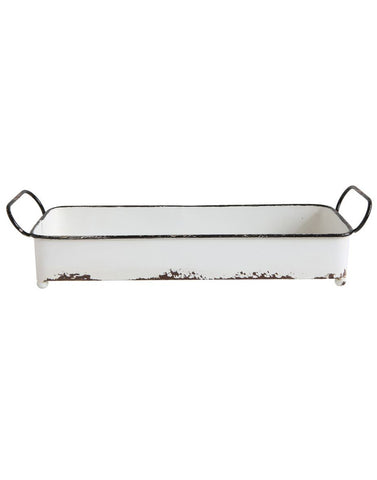 Metal Handled Rectangle Dish