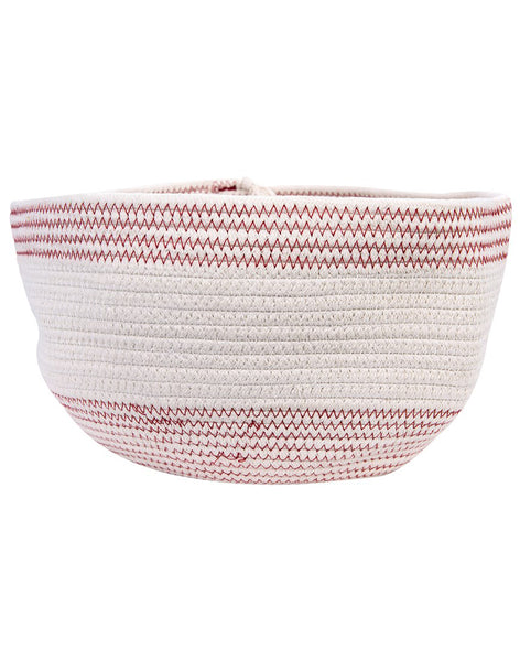 Red and White Rope Basket